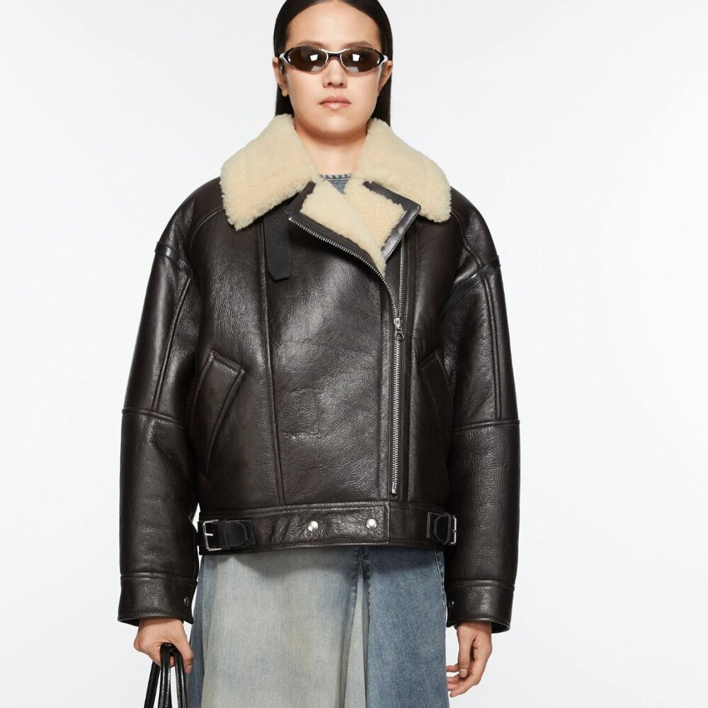 Acne Studios Leather shearling jacket